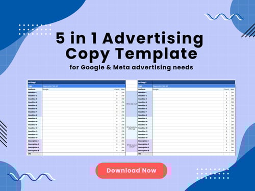 Advertising copy template