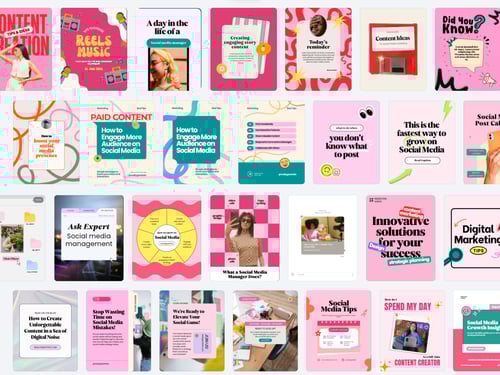 Instagram pink Canva template