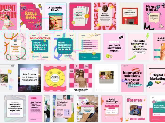 Instagram Pink Canva Template_Content Creator Pack image